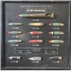Image 1 : U.S. Ordnance Instructional board featuring  cut-a-way 40mm artillery rounds.  The board  spans WWII