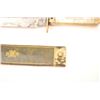 Image 12 : Classic and large spear point Bowie knife  marked, “Joseph Hawksley’s Celebrated” with  semi-coffin 
