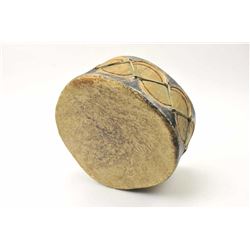 Authentic Native American made “Tom Tom” drum with beater. Most paint remains on the drum. The i