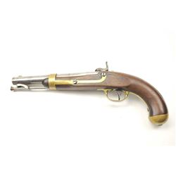 Palmetto Armory marked percussion pistol dated 1853 in good, NRA condition. The pistol shows norm