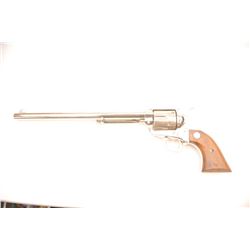 Colt Single Action Buntline Special .45 caliber revolver with a 12” barrel, factory nickel plated,