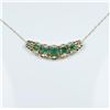 Image 2 : Elegant Emerald and Diamond Pendant featuring  5 oval cut Emeralds weighing approx. 2.00  carats tot