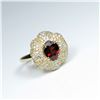 Image 1 : 25. Stunningly Beautiful Extra Fine  Spessartite Garnet and Diamond Ring featuring  a rich red Garne