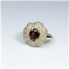 Image 2 : 25. Stunningly Beautiful Extra Fine  Spessartite Garnet and Diamond Ring featuring  a rich red Garne