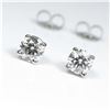 Image 2 : Dazzling ‘IDEAL’ cut Diamond Stud Earrings  weighing approx. 0.85-0.90 carats with G-H  colors and V