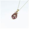 Image 2 : Brilliant Ruby and Diamond Pendant featuring  35 channel set Princess cut Burmese color  Rubies weig