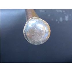 Fancy carved and silver mounted walking stick with the name, “General D.W. Burke” with silver wire