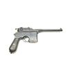 Image 2 : Mauser model 1896 Semi-Auto pistol in .30  caliber showing old re-blued finish, S/N  170131. No impo