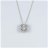 Image 1 : Dazzling NEW Diamond Pendant featuring a 0.60  carat ‘IDEAL’ cut Diamond surrounded by 18  round cut