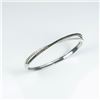 Image 1 : Stylish White and Black Diamond Bangle  Bracelet with crossover design featuring  combination of 82 