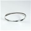 Image 2 : Stylish White and Black Diamond Bangle  Bracelet with crossover design featuring  combination of 82 