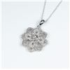 Image 1 : Beautiful Vintage style Diamond Pendant  featuring 4 Princess cut Diamonds accented  with 40 micro s