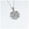 Image 3 : Beautiful Vintage style Diamond Pendant  featuring 4 Princess cut Diamonds accented  with 40 micro s