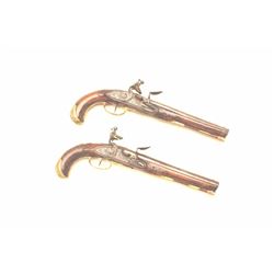 Pair of 18th century flintlock pistols signed Johan Stavtinger in silver on the barrels. Beautiful