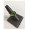 Image 5 : Men’s Gold and Apple Green Jadeite Jade ring  with a 5.9 carat cabochon stone set in 22K  yellow gol