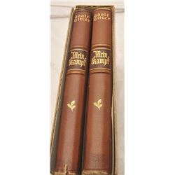 Personal set (2 volume deluxe edition) “Mein Kampf” with documentation as being found by Willbert