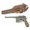 Image 1 : Mauser Model 1896 .30 caliber (7.65mm  Mauser), semi-automatic pistol with  stock-holster, leather c