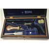 Image 2 : Ultra-Deluxe French style rosewood box for  Colt 1849 Pocket Model with a 5” barrel small  guard wit