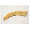 Image 1 : 18th century carved ivory powder flask  attributed to Deop.  The flask measures 10 ½”  overall, magn