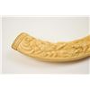 Image 3 : 18th century carved ivory powder flask  attributed to Deop.  The flask measures 10 ½”  overall, magn