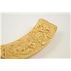 Image 8 : 18th century carved ivory powder flask  attributed to Deop.  The flask measures 10 ½”  overall, magn