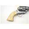 Image 14 : Colt Single Action Army Revolver Exhibition  engraved and silver inlaid with incised  carved ivory g