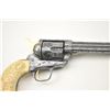 Image 15 : Colt Single Action Army Revolver Exhibition  engraved and silver inlaid with incised  carved ivory g