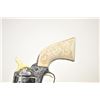 Image 7 : Colt Single Action Army Revolver Exhibition  engraved and silver inlaid with incised  carved ivory g