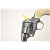 Image 8 : Colt Single Action Army Revolver Exhibition  engraved and silver inlaid with incised  carved ivory g