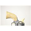 Image 9 : Colt Single Action Army Revolver Exhibition  engraved and silver inlaid with incised  carved ivory g