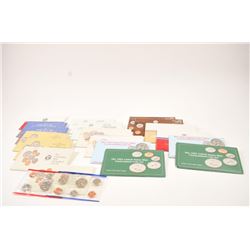 Lot of uncirculated U.S. coin sets. 1985-1994 in packs from P&D mints, 19 in total. Great for st