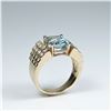 Image 3 : Exquisite Fine Santa Maria Aquamarine and  White Diamond Ring featuring an emerald cut  Aquamarine w