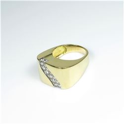 Exceptional Fine Modern Italian Made Diamond Ring pave set with 16 ‘IDEAL’ cut Diamonds weighing a