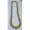 Image 1 : Absolutely Gorgeous Strand of Natural Golden  South Sea Pearls averaging 10.00 MM -13.00 MM  in diam