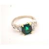 Image 3 : One magnificent custom designed ring set with  a 2.65ct Colombian emerald set in 18k yellow  gold he