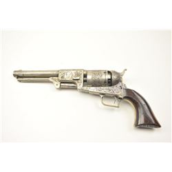 Colt 2nd Model Dragoon Percussion revolver in  .44 caliber inscribed Tribute to Texas Hero,  Col. Ja