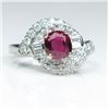 Image 3 : Exceptional Vintage Ruby and Diamond Ring  featuring a 1.15 carat Extra Fine Ruby with VS clarity se
