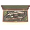 Image 3 : Pair of John Manton flintlock dueling pistols  in case with accessories. Measures 15 ½”  overall wit