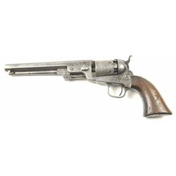 Colt 1851 “U.S.N.” marked Navy Revolver, S/N  89595 with large USN no periods in second  purchase ra