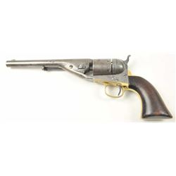 Colt 1861 Navy “U.S.N.” marked Revolver and converted to .38 centerfire, S/N 4653. Gray to brown p