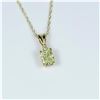 Image 2 : Dazzling Fancy Yellow Diamond Pendant  featuring a 1.07 carat light Fancy Yellow  colored Diamond ac