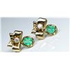 Image 3 : Gorgeous Vintage Emerald and Diamond Earrings  featuring two matching Colombian Emeralds  weighing a