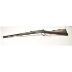 Winchester Model 1894 lever action saddle  ring carbine, .30 WCF caliber, Serial  #446491.  The carb