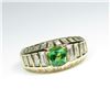 Image 2 : Striking AAA Quality Fine Green Tsavorite  Garnet and Diamond Ring featuring a 1.00  carat Tsavorite