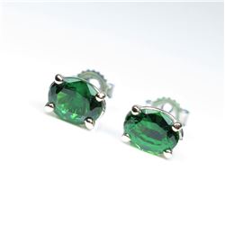 Gorgeous AAA Quality Fine Tsavorite Stud Earrings weighing approx. 1.80-2.00 carats set in 14 kara