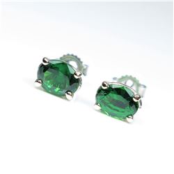 Gorgeous AAA Quality Fine Tsavorite Stud  Earrings weighing approx. 1.80-2.00 carats  set in 14 kara