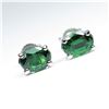 Image 2 : Gorgeous AAA Quality Fine Tsavorite Stud  Earrings weighing approx. 1.80-2.00 carats  set in 14 kara