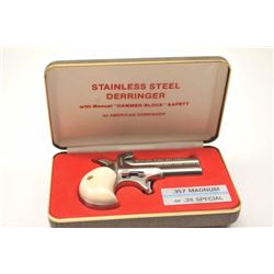 American Derringer Corp. Stainless Steel O/U  Derringer made in Waco, Texas and based on  Remington’