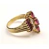 Image 2 : Stunning Ruby and diamond 14K yellow gold  cocktail ring with nice marquise cut ruby and  diamond ce
