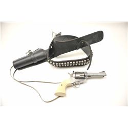 Ruger New Model Blackhawk .357 magnum Single Action Revolver with a 4 ¾” barrel, stainless steel,